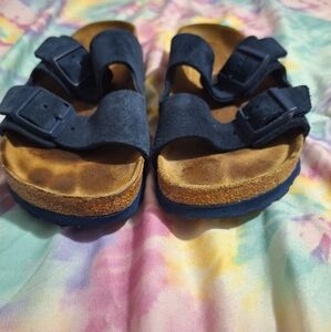 COPY - Birkenstock Double Buckle Sandals, Navy Blue